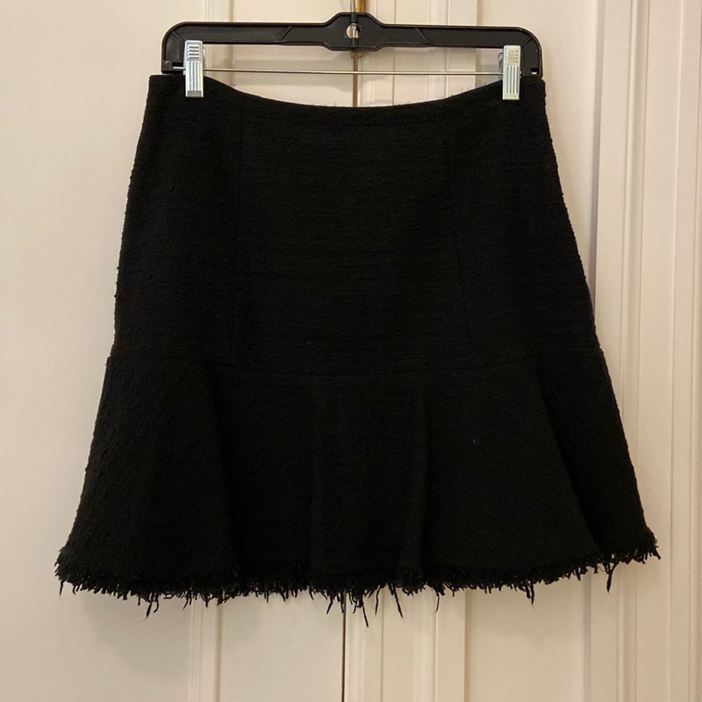 Rebecca Taylor Textured Ruffle Skirt in Black - size 6